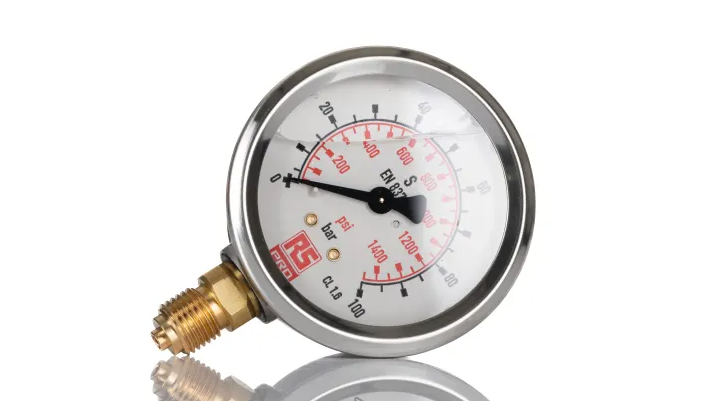 NIMBUS 1/4" Pressure Gauge 0 - 1400 PSI fits Airflex, Prochem etc.