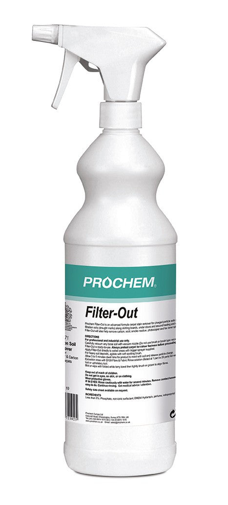 NIMBUS | Prochem B171-01 Filter-Out W/Spray 1 Litre | Chemicals, Multibuy, Problem Solvers, Prochem, prochem chemicals, Spot & Stain Removers, Stain Removers, | Prochem