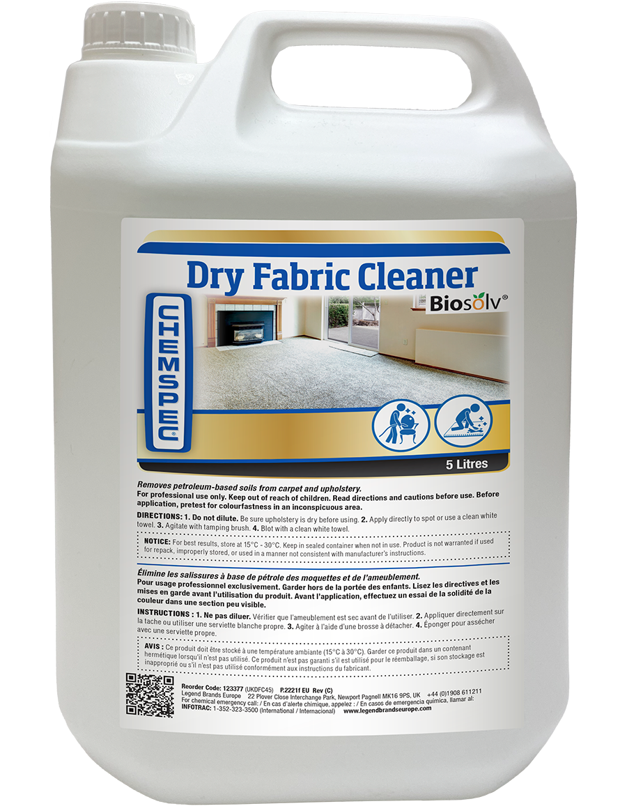 NIMBUS | Chemspec Dry Fabric Cleaner (Haz) 5L C-Ukdfc45 | Chemicals, Chemspec, Chemspec Chemicals, Chemspec dry cleaning, Dry Fabric Cleaner, Legend Brands Europe, Multibuy, | CHEMSPEC