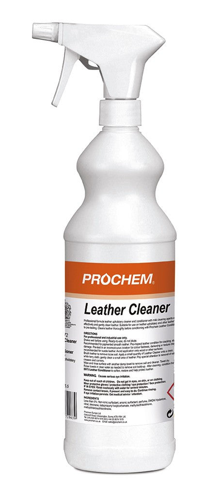 NIMBUS | Prochem E672-01 Leather Cleaner W/ Spray 1 Litre | Chemicals, Fine Fabric, Multibuy, Prochem, prochem chemicals, Upholstery & Fine Fabric Products, | Prochem