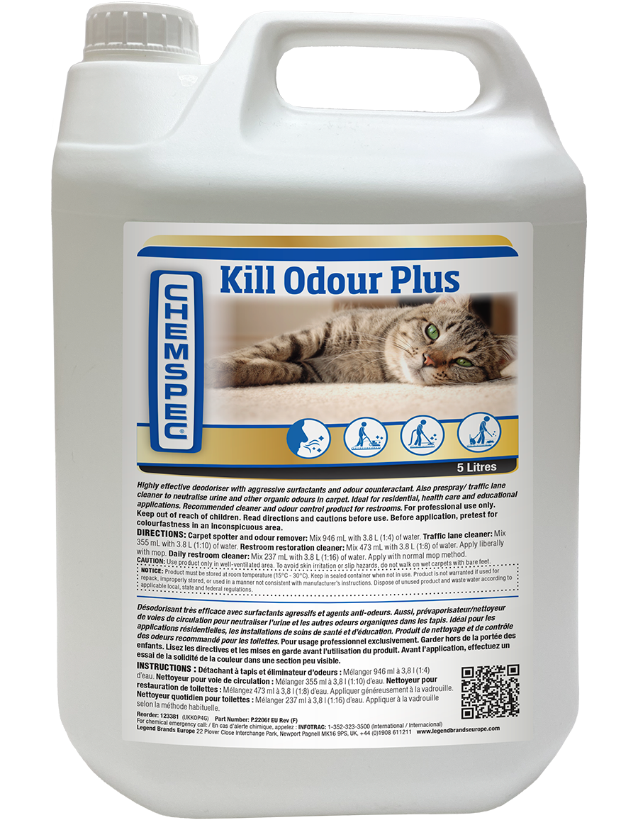 NIMBUS | Chemspec Kill Odour Plus 5L C-Ukkop5L | Carpet cleaner, Chemicals, Chemspec, Chemspec Chemicals, Chemspec deodorisers, Chemspec deodrisers, deodoriser, Kill Odour Plus, Legend Brands Europe, Multibuy, spotter, | CHEMSPEC