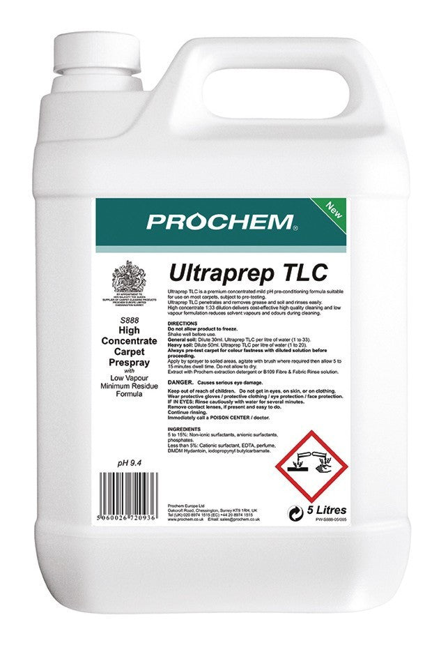 NIMBUS | Prochem S888-05 Ultraprep TLC 5 Litre | Carpet Presprays & Traffic Lane Cleaners, Chemicals, Multibuy, Pre-Sprays, Prochem, prochem chemicals, | Prochem